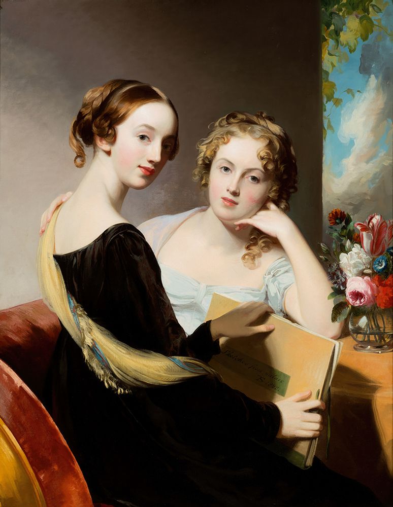 Portrait of the Misses Mary and Emily McEuen 1823 art print by Thomas Sully for $57.95 CAD