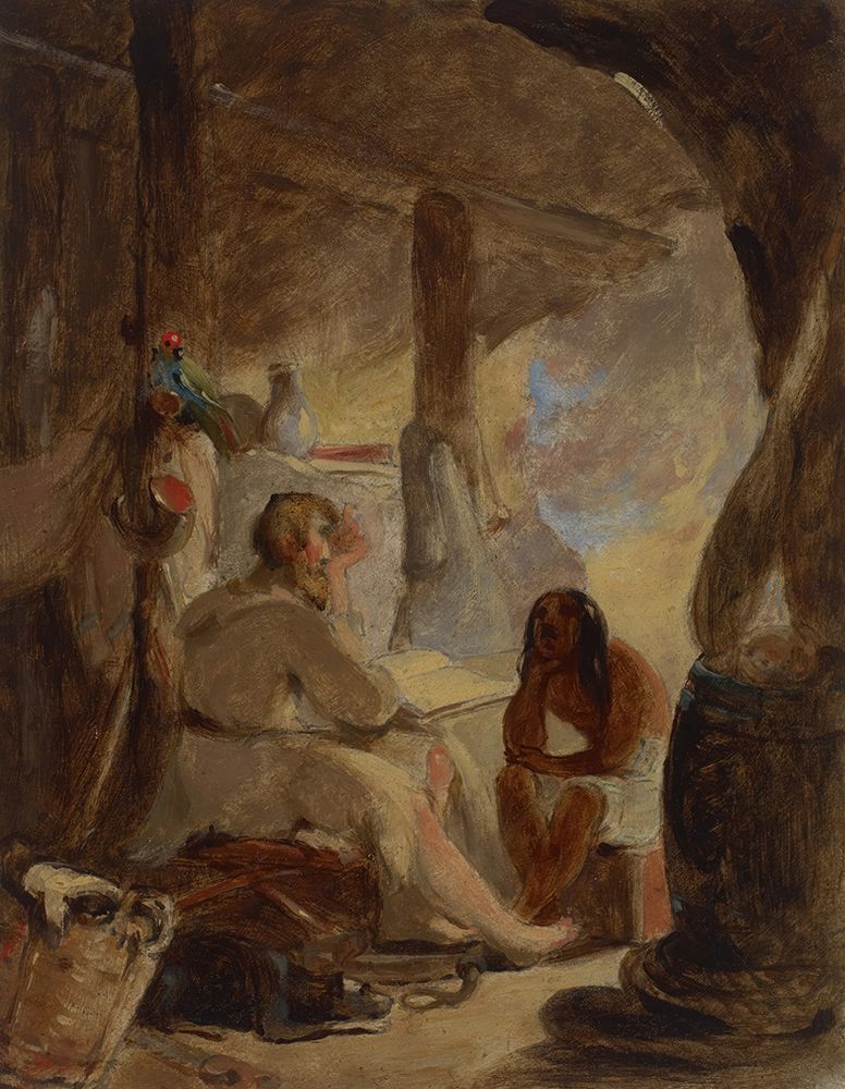 Robinson Crusoe and Friday in the Cave art print by Thomas Sully for $57.95 CAD