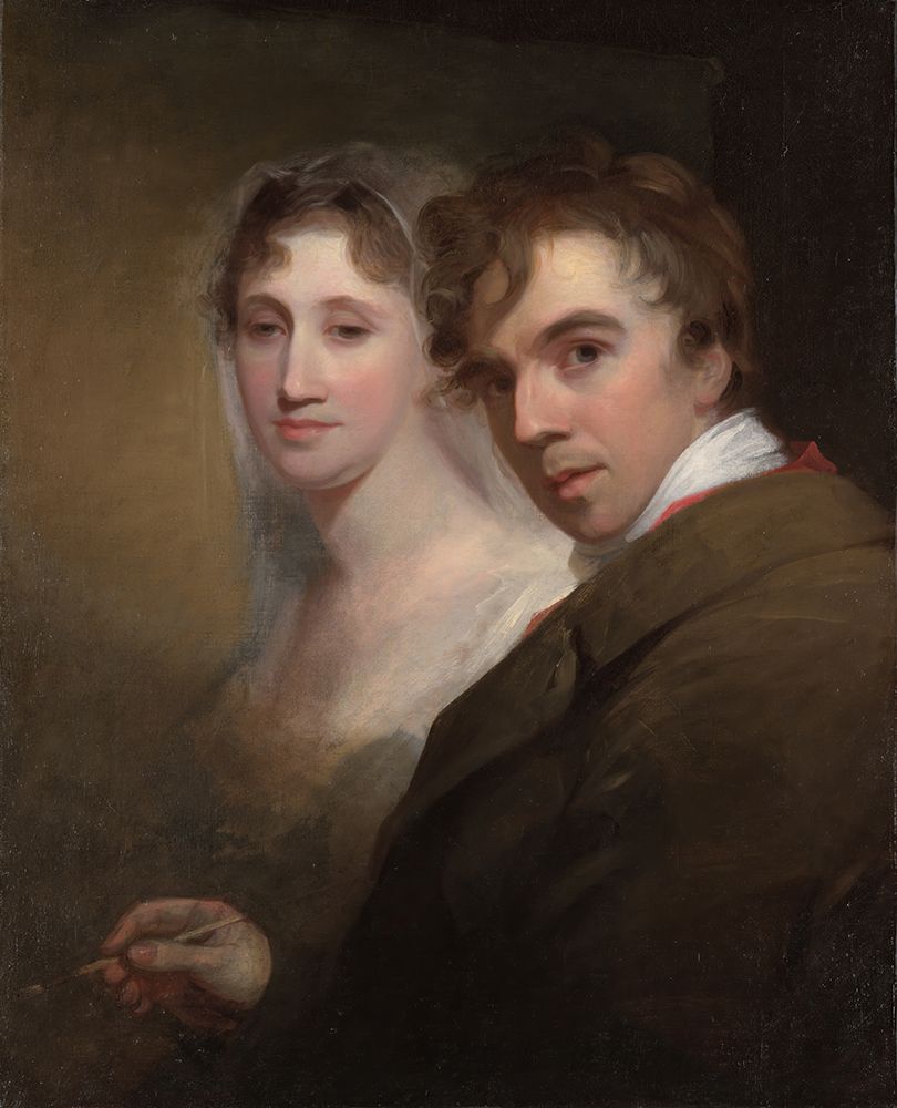 Self-Portrait of the Artist Painting His Wife Sarah Annis Sully 1810 art print by Thomas Sully for $57.95 CAD
