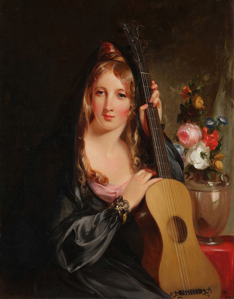 The Spanish Mantilla 1840 art print by Thomas Sully for $57.95 CAD