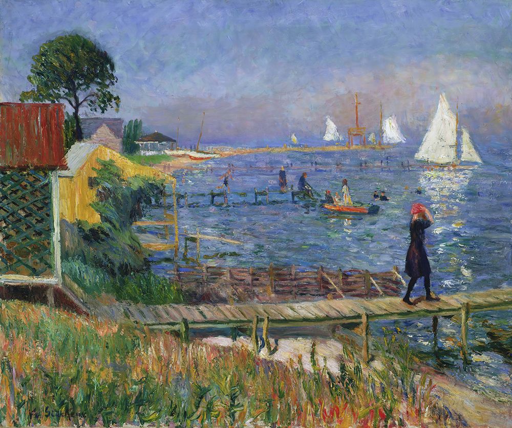 Bathers at Bellport art print by William James Glackens for $57.95 CAD