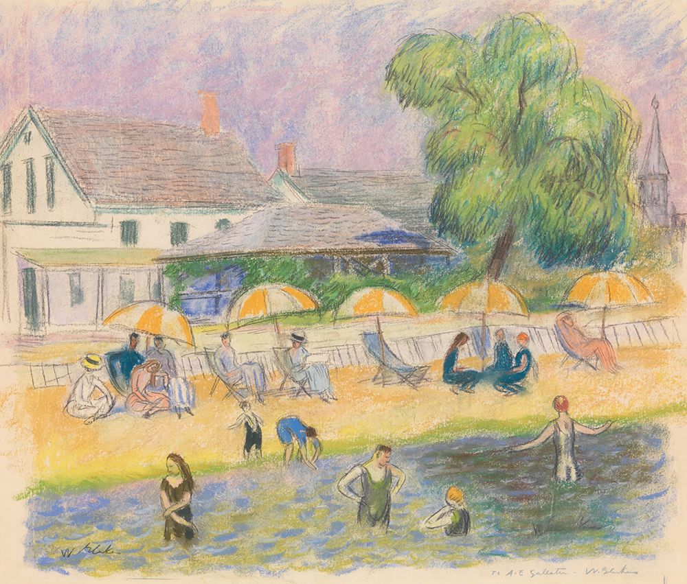 Beach Scene ca 1914 art print by William James Glackens for $57.95 CAD
