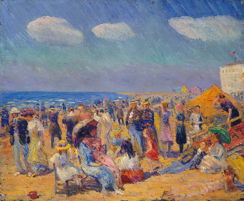 Crowd at the Seashore ca 1910 art print by William James Glackens for $57.95 CAD