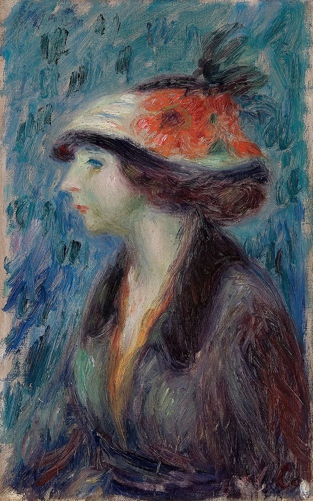Girl with Flowered Hat ca 1913 art print by William James Glackens for $57.95 CAD
