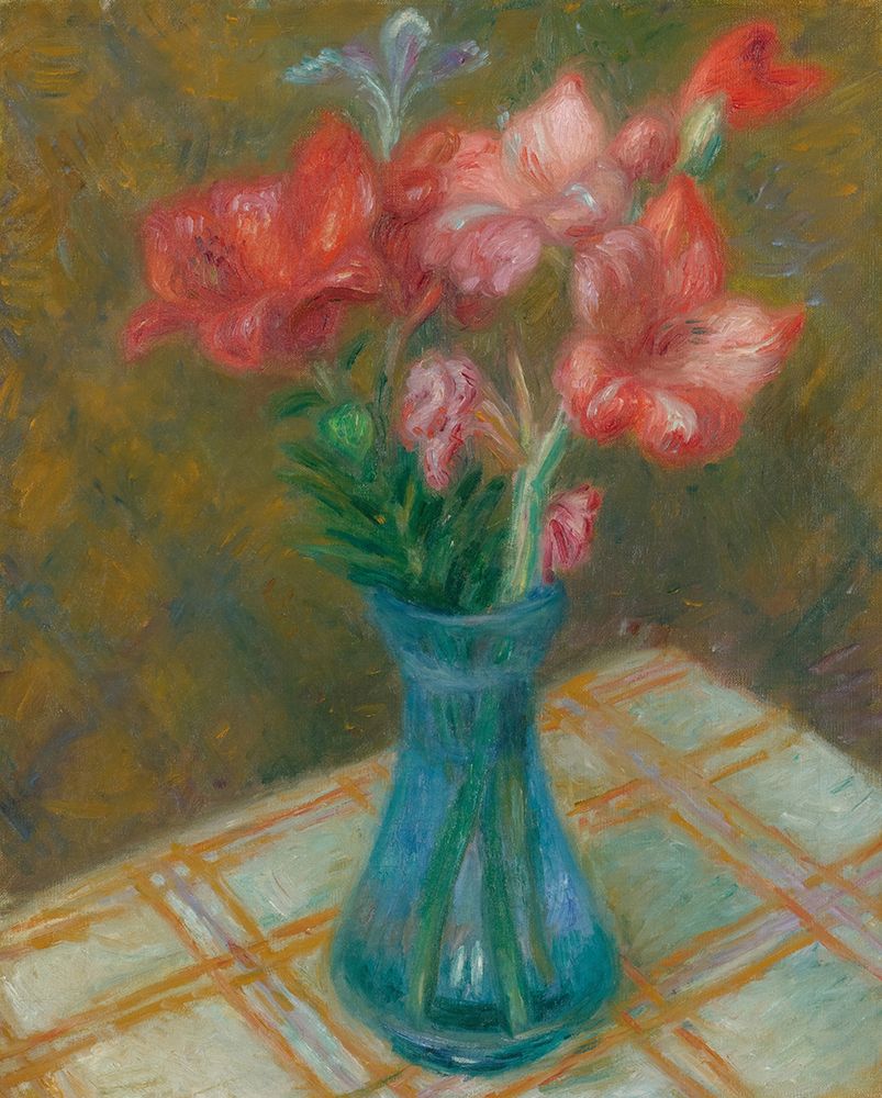 Gladiolas In Green Glass Vase art print by William James Glackens for $57.95 CAD