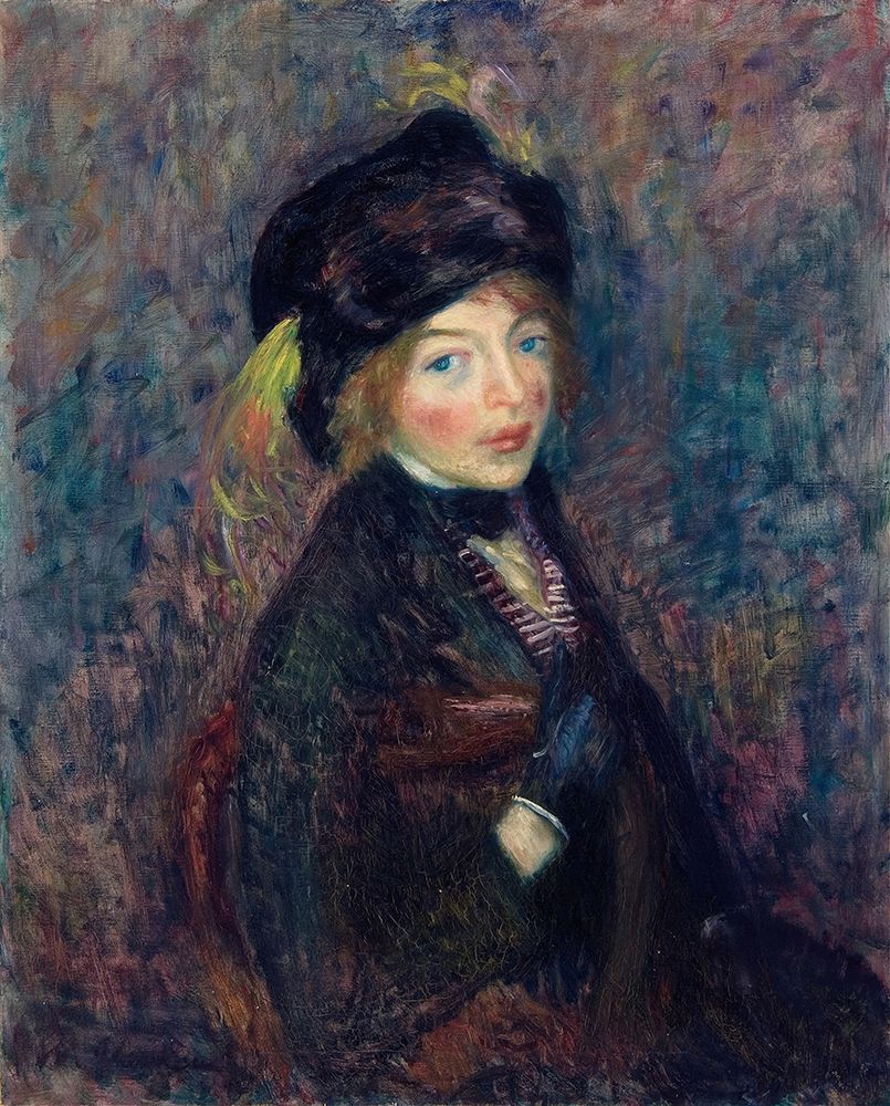 Head of Girl, Feather in Turban ca 1912 art print by William James Glackens for $57.95 CAD