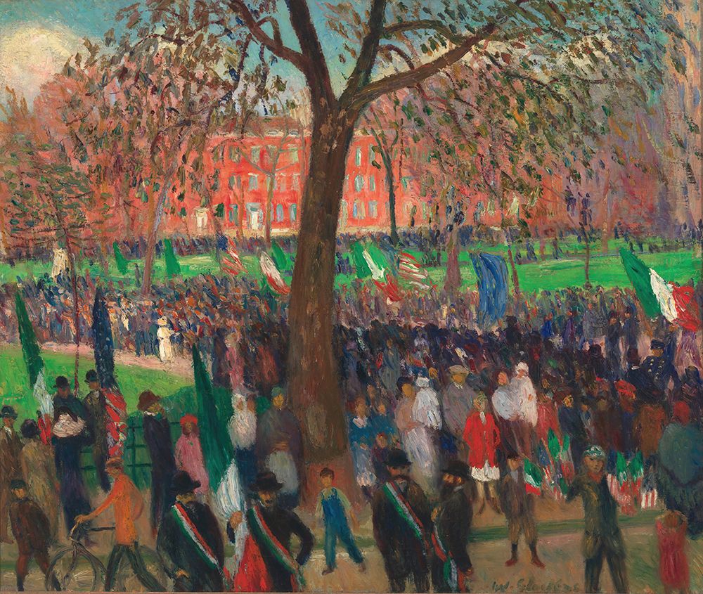Parade, Washington Square 1912 art print by William James Glackens for $57.95 CAD