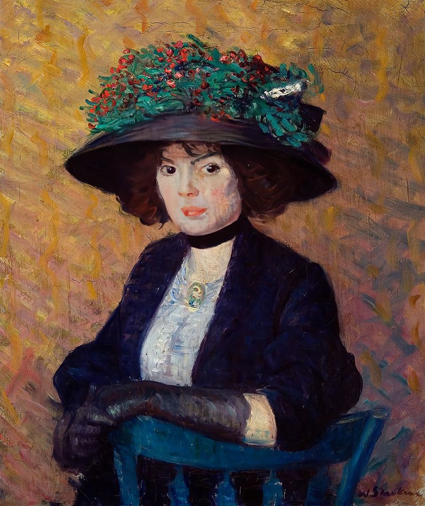 Woman with Green Hat ca 1909 art print by William James Glackens for $57.95 CAD