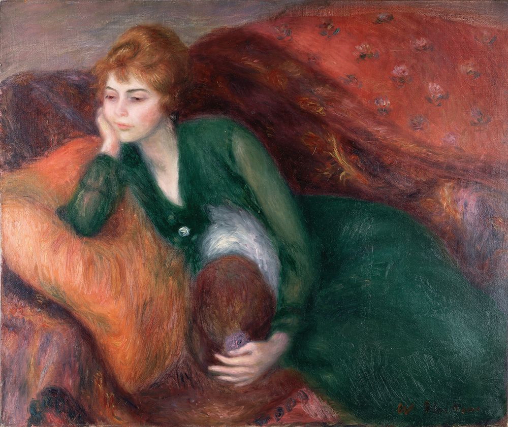 Young Woman in Green ca 1915 art print by William James Glackens for $57.95 CAD