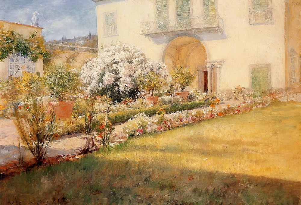 A Florentine Villa 1880 art print by William Merritt Chase for $57.95 CAD
