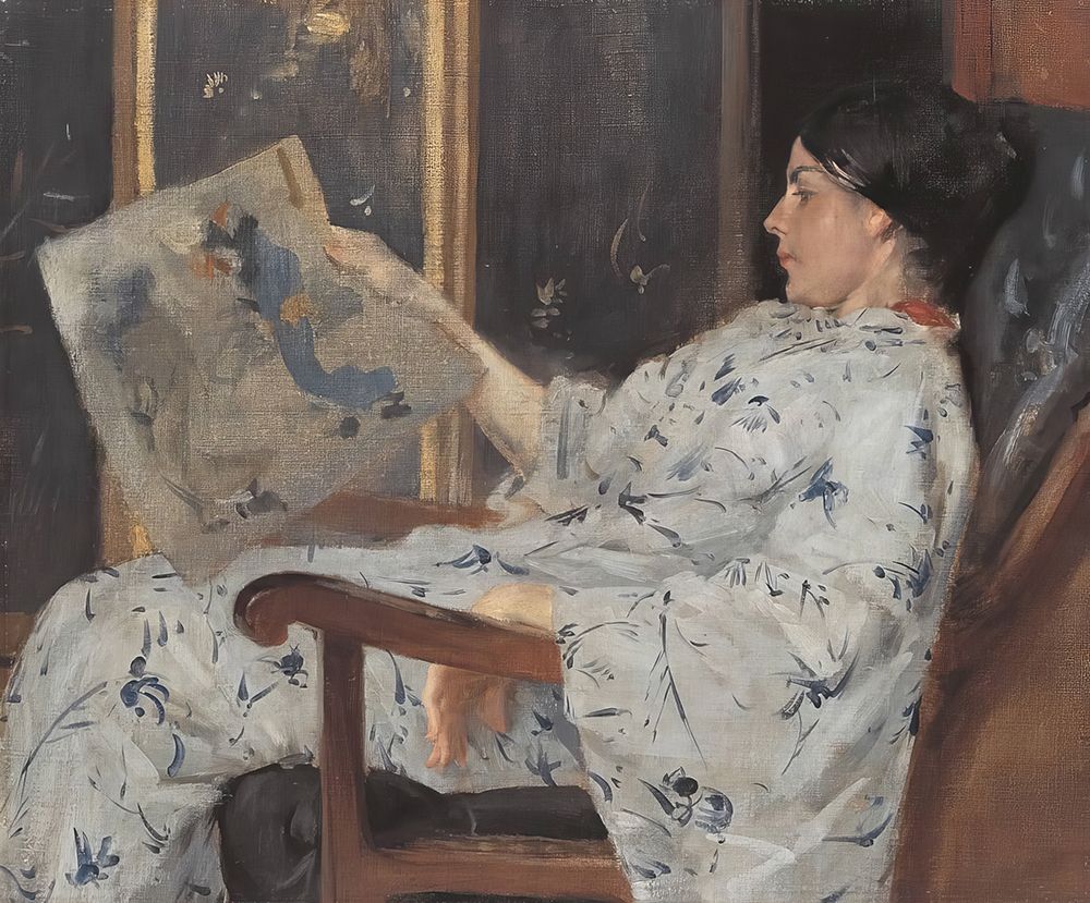 The Japanese Woodcut 1916 art print by William Merritt Chase for $57.95 CAD