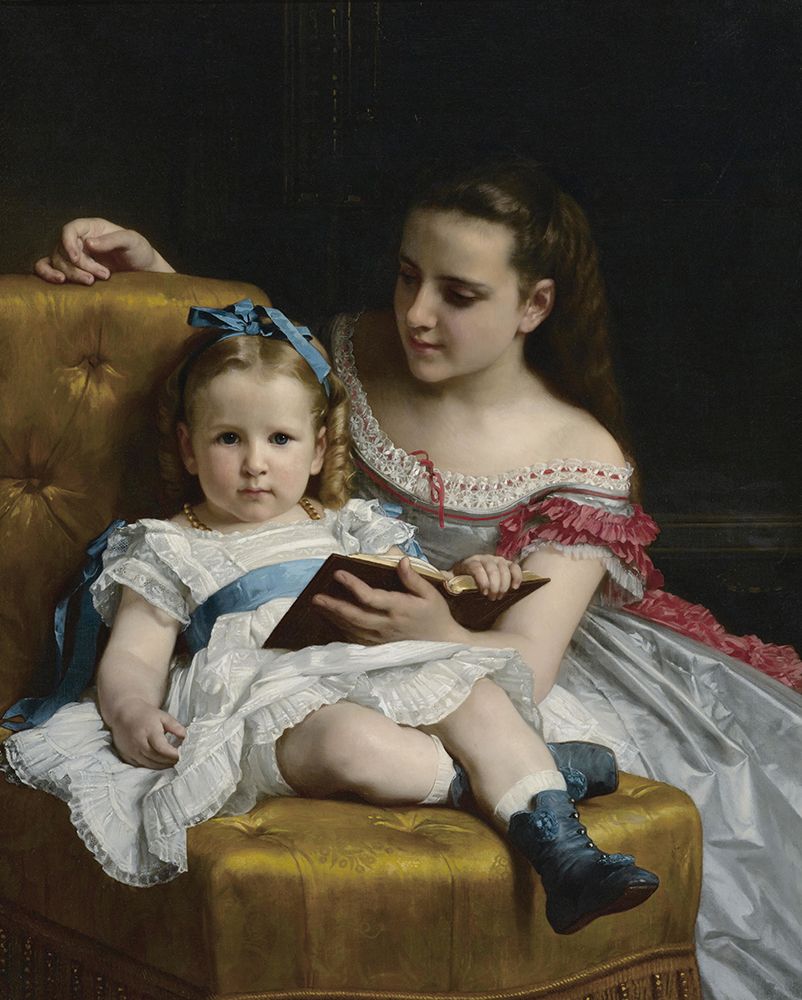A Portrait of Eva and Frances Johnston 1869 art print by William-Adolphe Bouguereau for $57.95 CAD