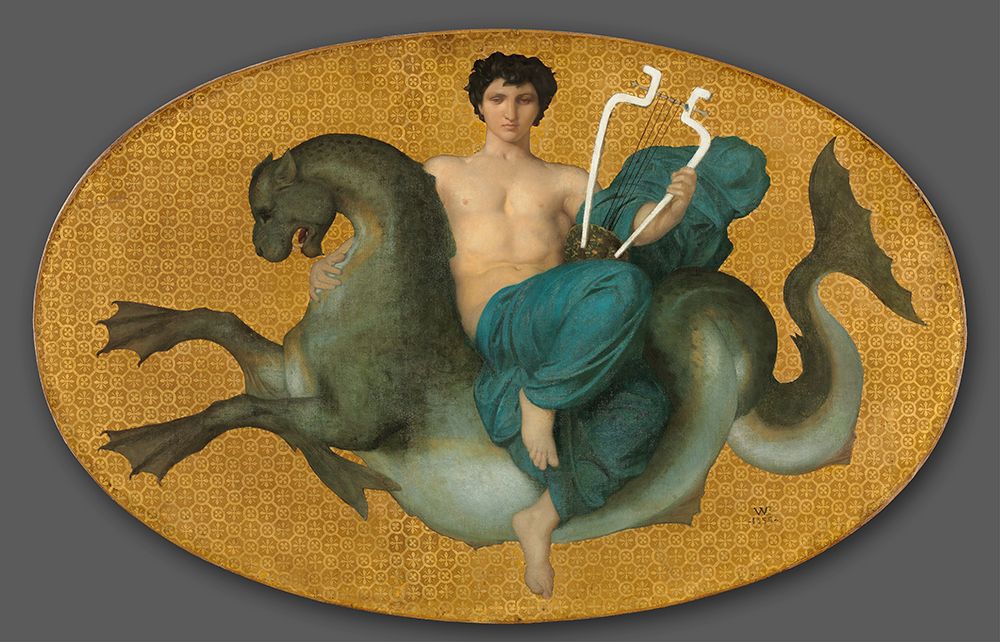 Arion on a Sea Horse 1855 art print by William-Adolphe Bouguereau for $57.95 CAD