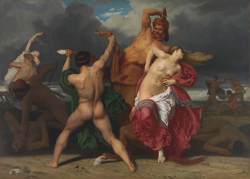 Battle Of The Centaurs And The Lapiths 1852 art print by William-Adolphe Bouguereau for $57.95 CAD