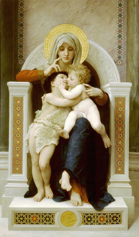 Madonna with child and John the Baptist 1875 art print by William-Adolphe Bouguereau for $57.95 CAD