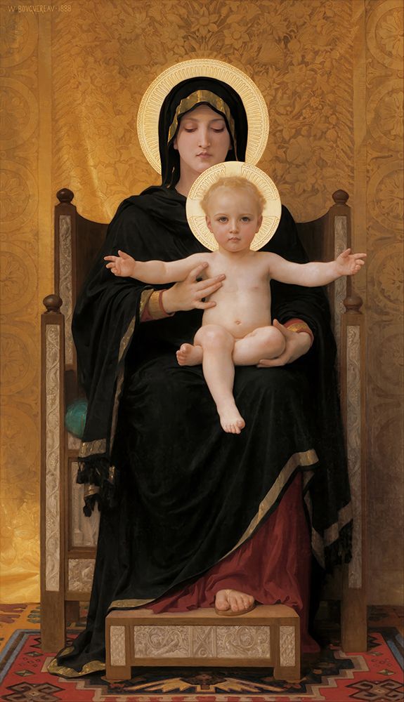 Virgin and Child 1888 art print by William-Adolphe Bouguereau for $57.95 CAD