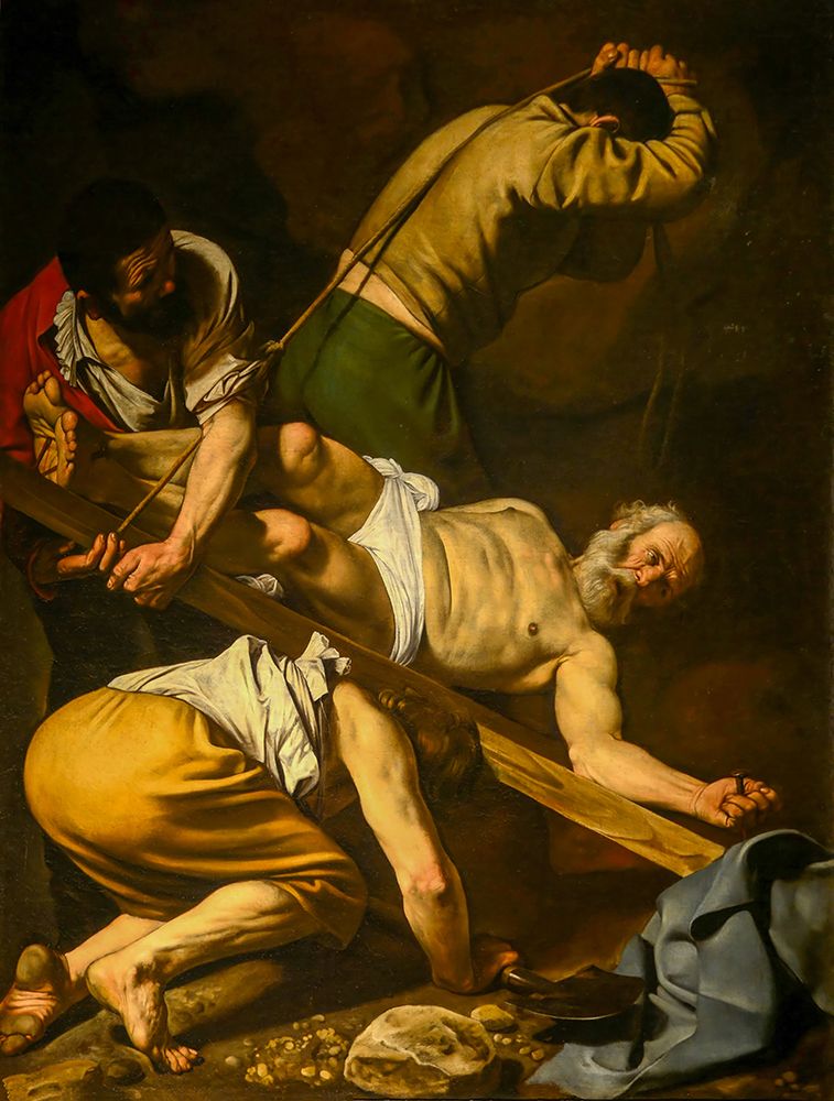 Crucifixion of St. Peter 1600 art print by Caravaggio for $57.95 CAD