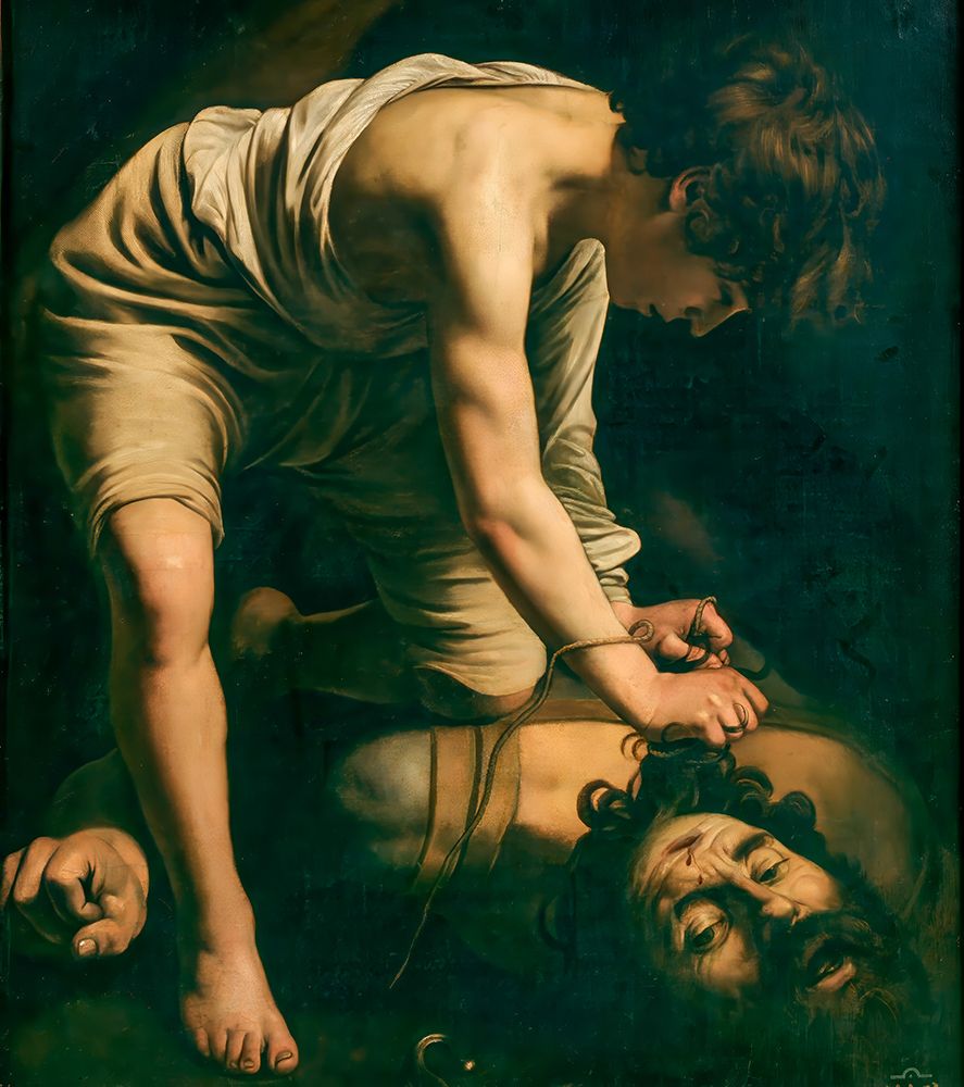 David and Goliath 1600 art print by Caravaggio for $57.95 CAD