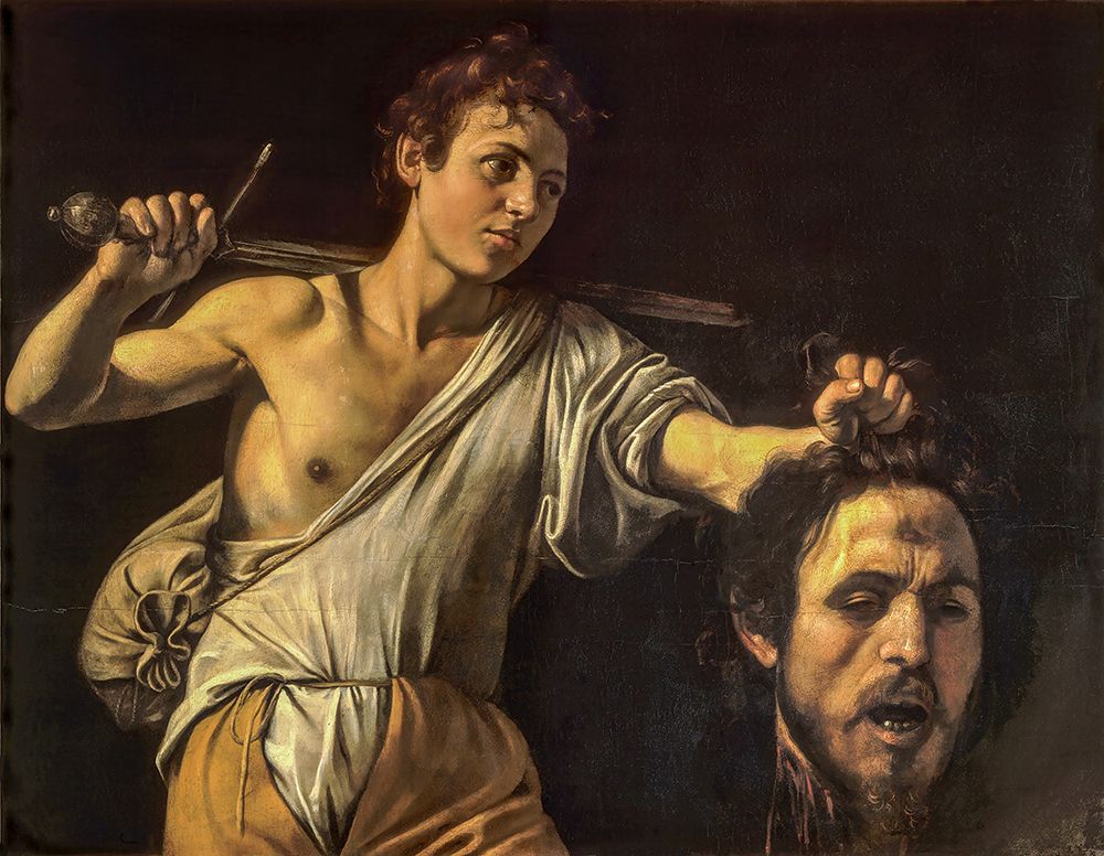 David with the Head of Goliath ca 1600 art print by Caravaggio for $57.95 CAD