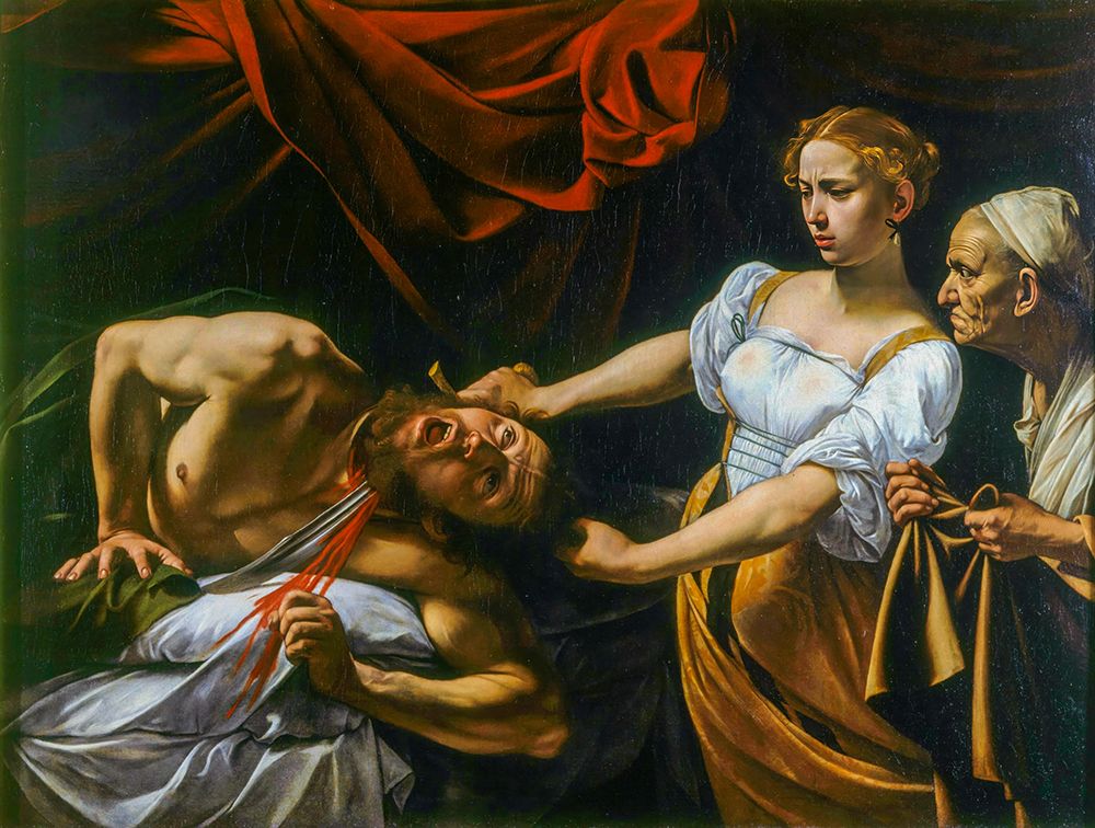 Judith beheading Holofernes 1599 art print by Caravaggio for $57.95 CAD