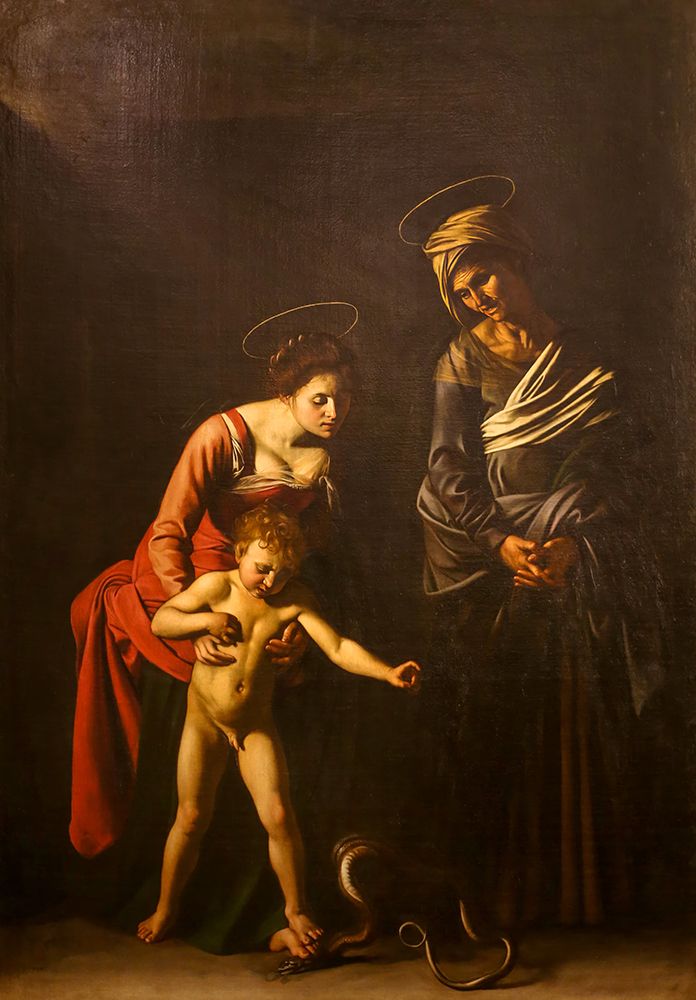 Madonna and Child with Saint Anne ca 1605 art print by Caravaggio for $57.95 CAD