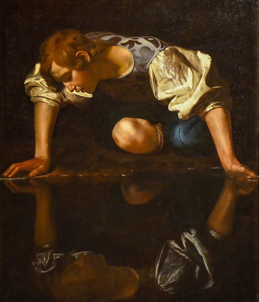 Narcissus ca 1597 art print by Caravaggio for $57.95 CAD