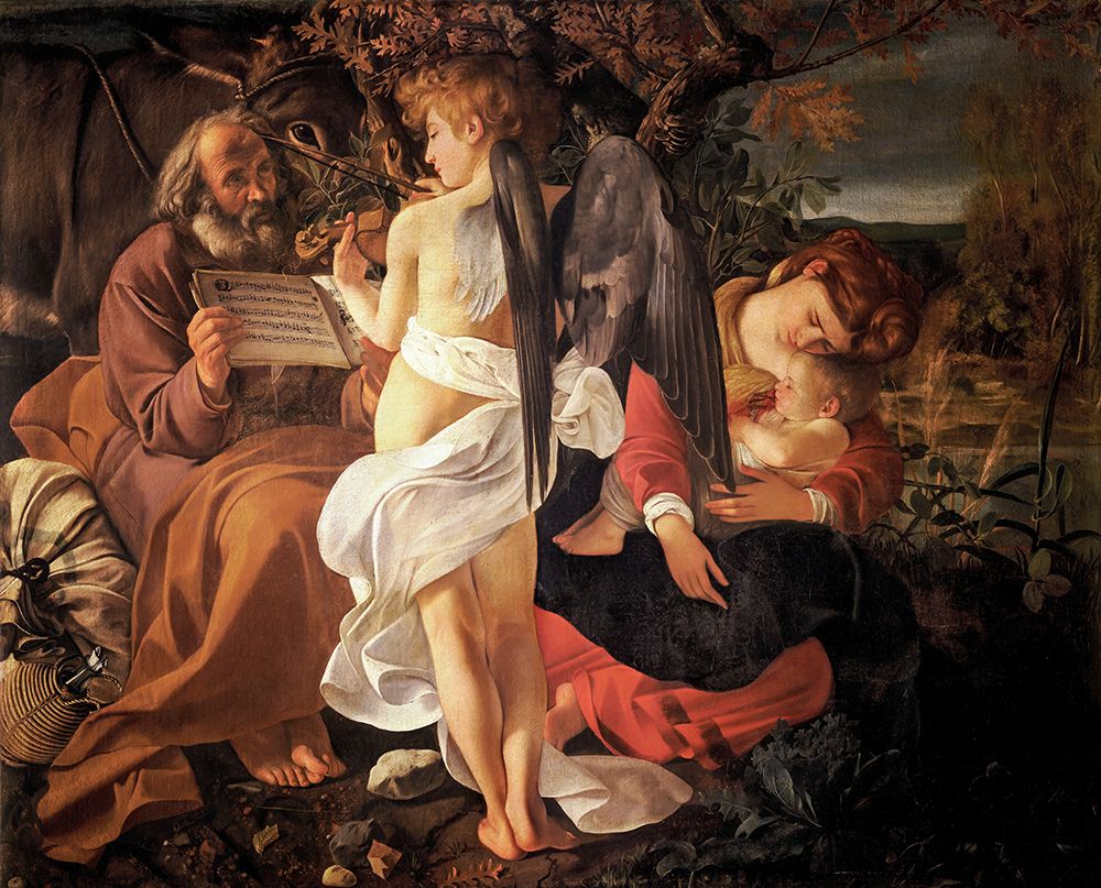 Rest on the Flight into Egypt ca 1597 art print by Caravaggio for $57.95 CAD
