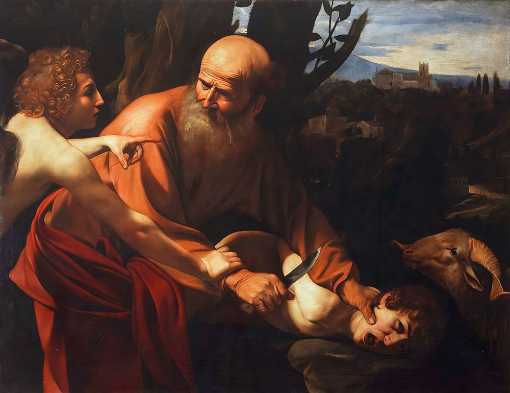 Sacrifice of Isaac 1603 art print by Caravaggio for $57.95 CAD