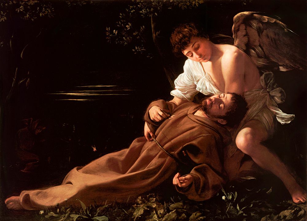Saint Francis of Assisi in Ecstasy art print by Caravaggio for $57.95 CAD