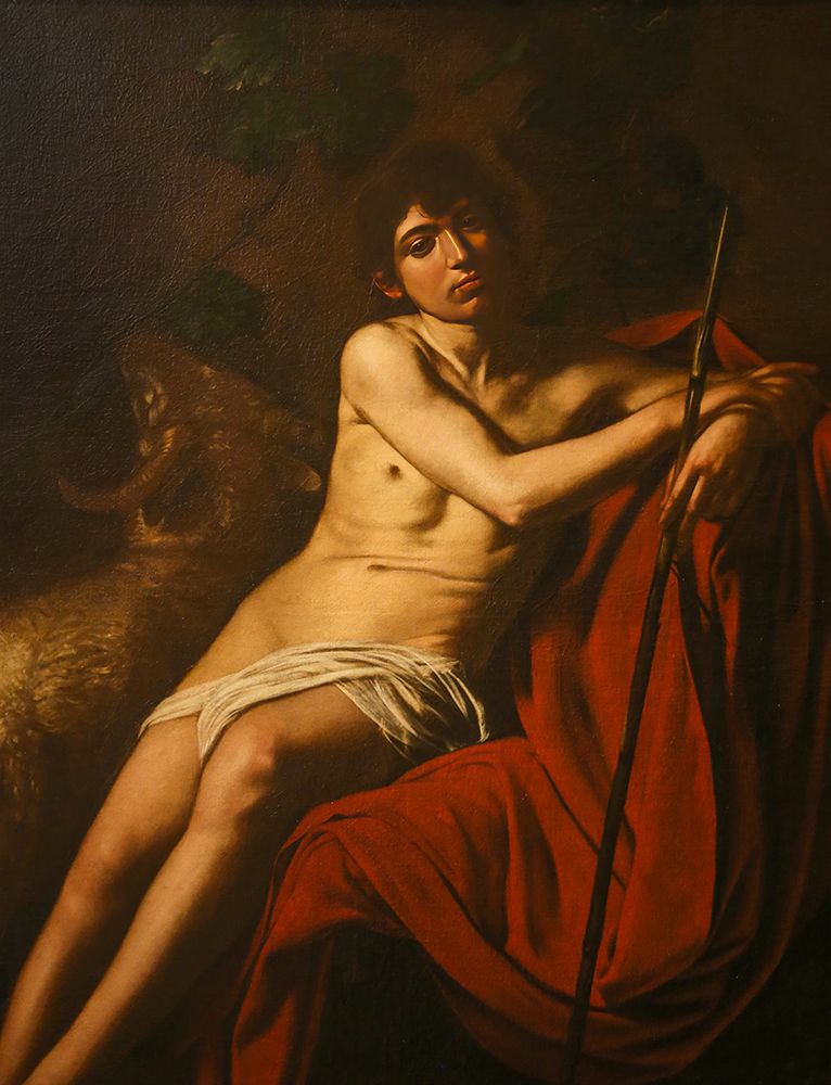 Saint John the Baptist ca 1609 art print by Caravaggio for $57.95 CAD