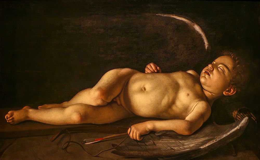 Sleeping Cupid 1600 art print by Caravaggio for $57.95 CAD
