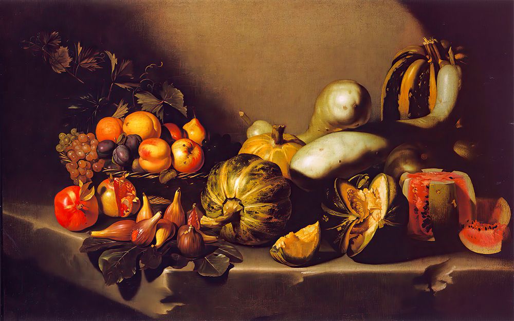 Still Life with Fruit ca 1603 art print by Caravaggio for $57.95 CAD