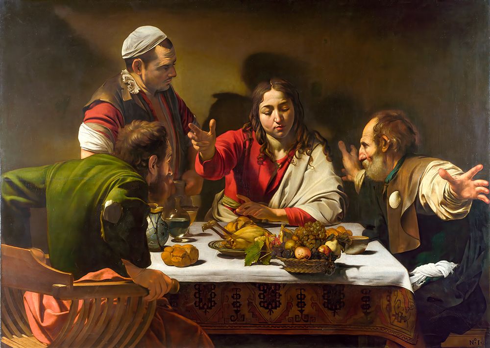 Supper at Emmaus ca 1601 art print by Caravaggio for $57.95 CAD