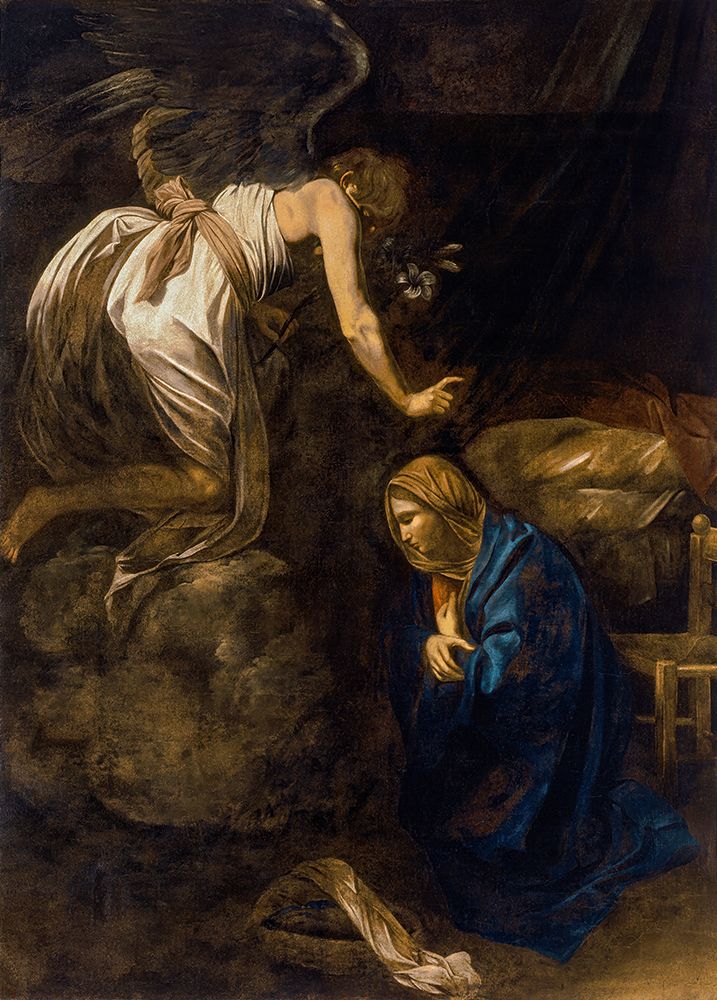The Annunciation ca 1608 art print by Caravaggio for $57.95 CAD
