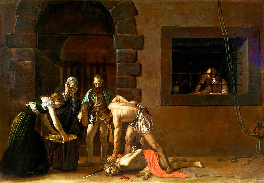 The beheading of St. John the Baptist 1608 art print by Caravaggio for $57.95 CAD