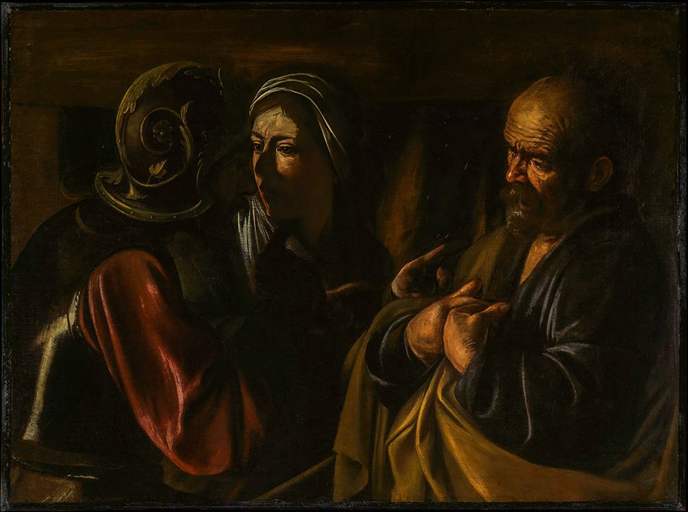 The Denial of Saint Peter 1610 art print by Caravaggio for $57.95 CAD