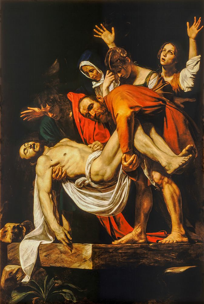 The Entombment of Christ  ca 1602 art print by Caravaggio for $57.95 CAD