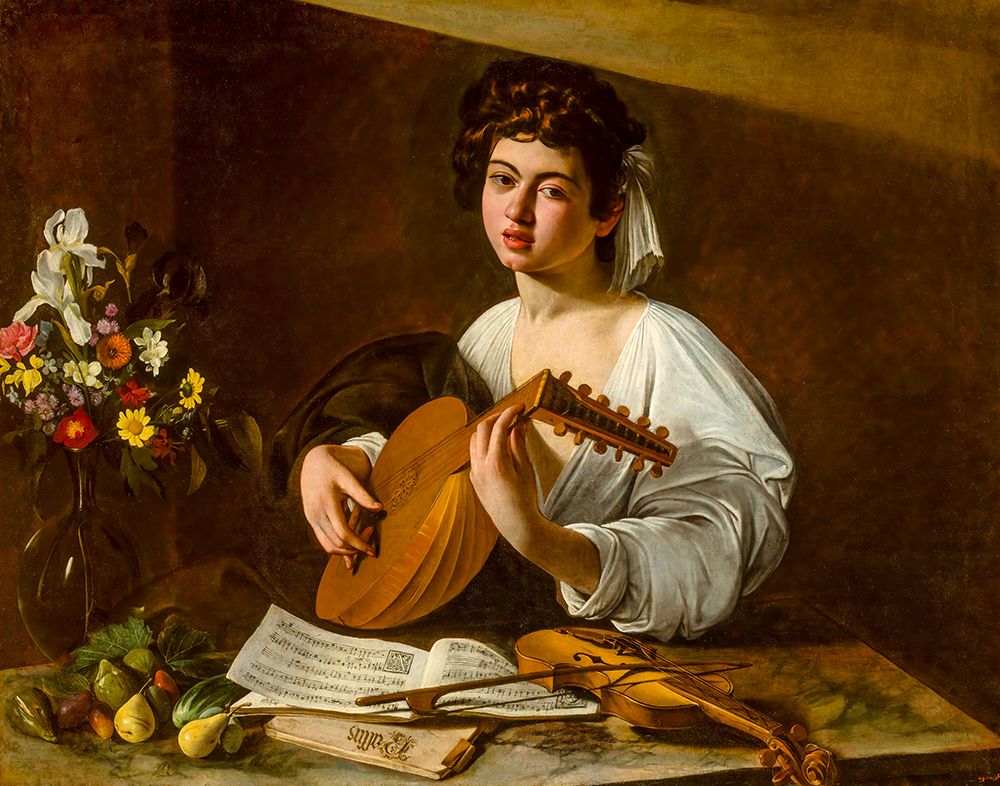 The Lute Player ca 1595 art print by Caravaggio for $57.95 CAD