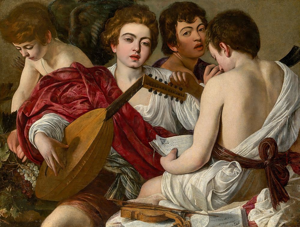 The Musicians 1597 art print by Caravaggio for $57.95 CAD