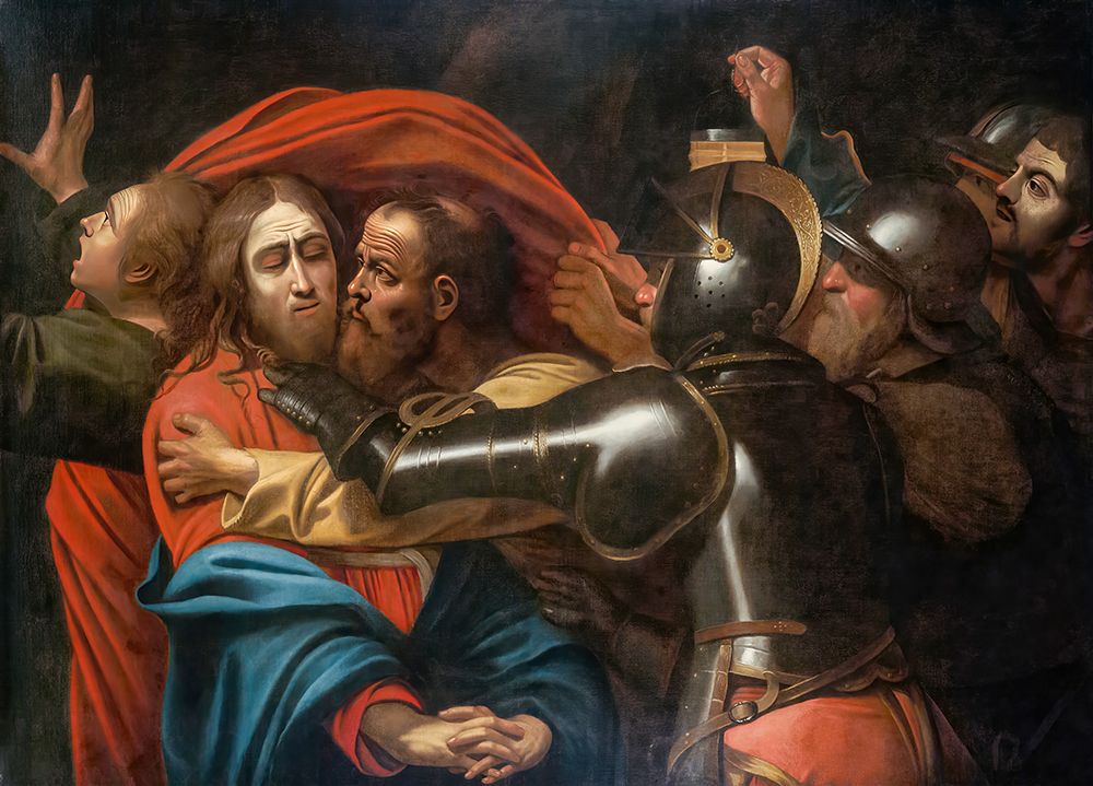 The Taking of Christ 17th century art print by Caravaggio for $57.95 CAD
