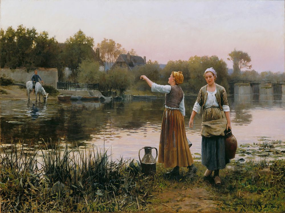 The Water Carriers 1892 art print by Daniel Ridgway Knight for $57.95 CAD