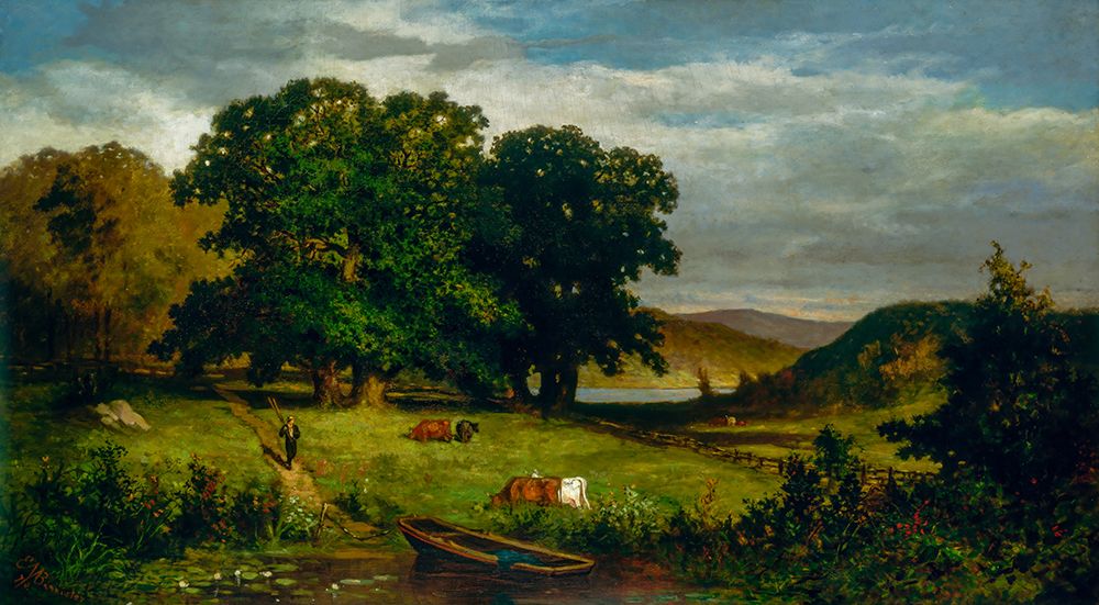 Oak Trees 1876 art print by Edward Mitchell Bannister for $57.95 CAD