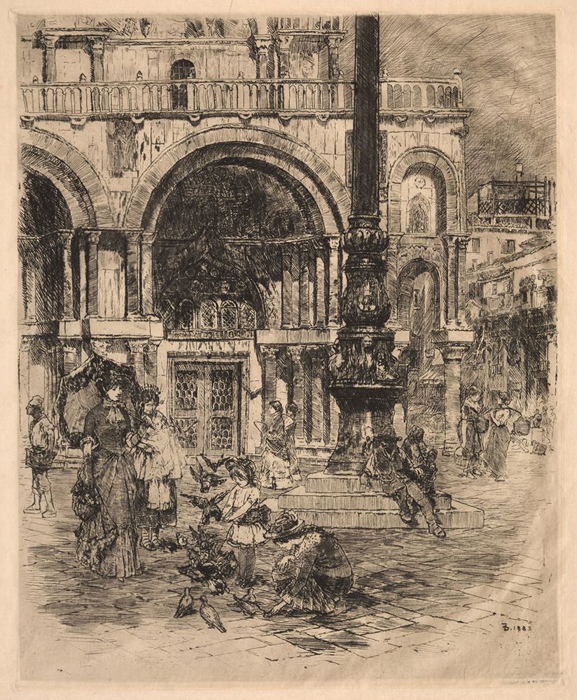 Piazza San Marco, Venice 1883 art print by Frank Duveneck for $57.95 CAD