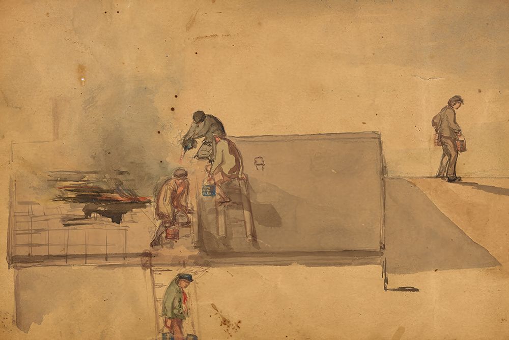 A Fire at Pomfret 1849 art print by James McNeill Whistler for $57.95 CAD