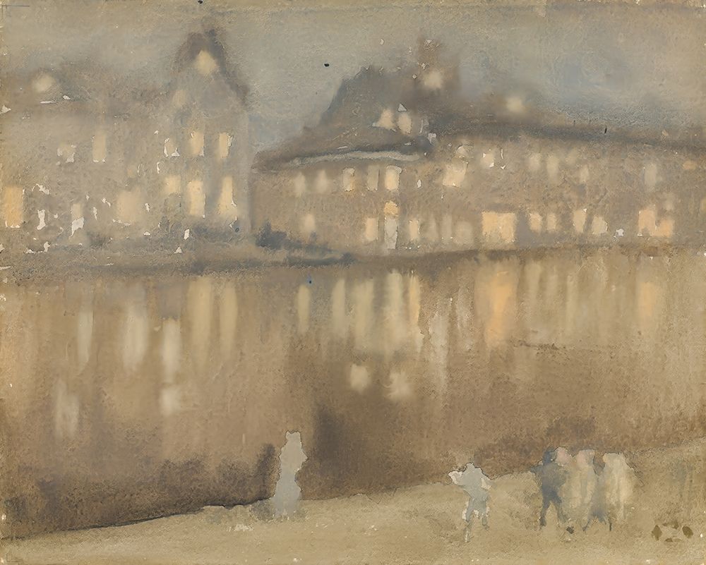 Grand Canal, Amsterdam, Nocturne 1882 art print by James McNeill Whistler for $57.95 CAD