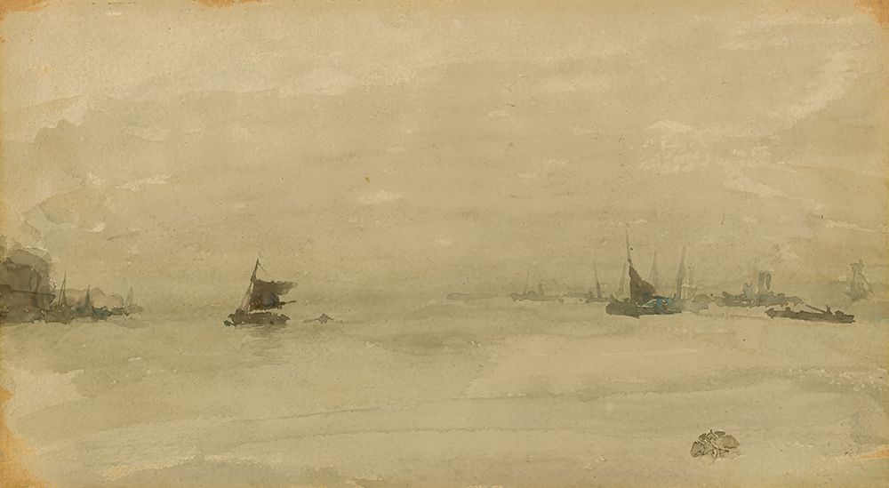 Grey and Silver, Liverpool 1881 art print by James McNeill Whistler for $57.95 CAD