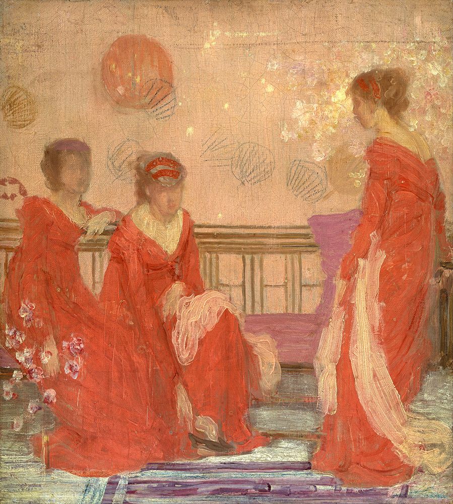 Harmony In Flesh Colour And Red ca 1869 art print by James McNeill Whistler for $57.95 CAD