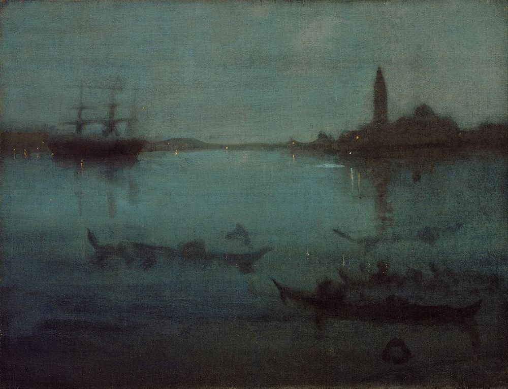 Nocturne in Blue and Silver, The Lagoon, Venice ca 1879 art print by James McNeill Whistler for $57.95 CAD