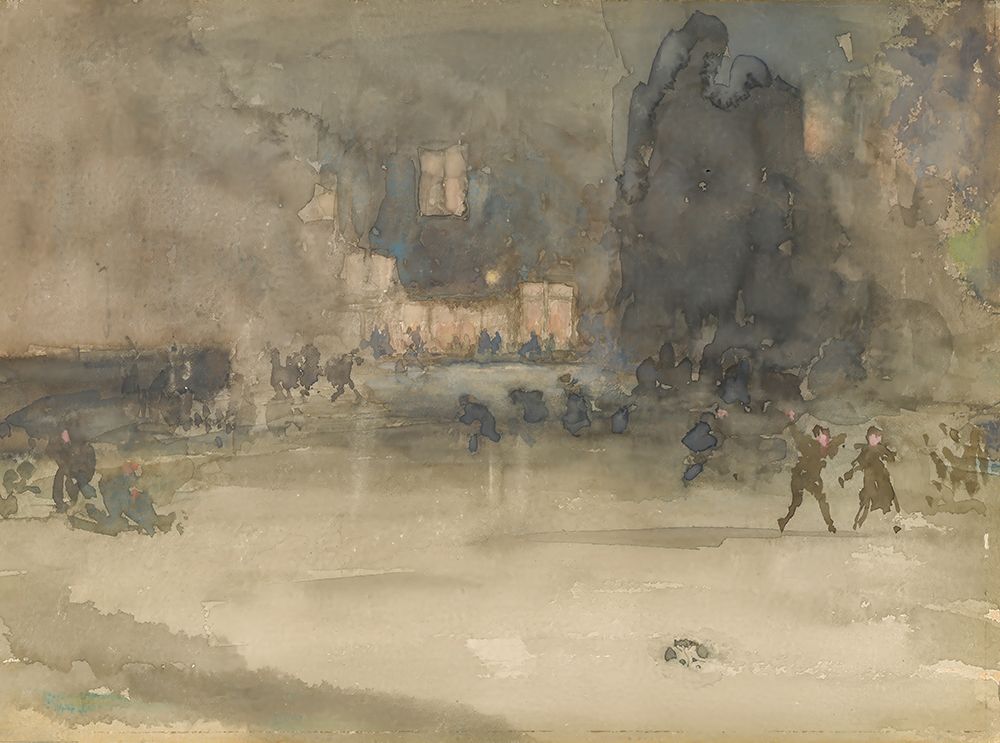 Nocturne, Amsterdam in Winter 1882 art print by James McNeill Whistler for $57.95 CAD