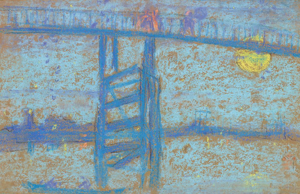 Nocturne, Battersea Bridge 1872 art print by James McNeill Whistler for $57.95 CAD